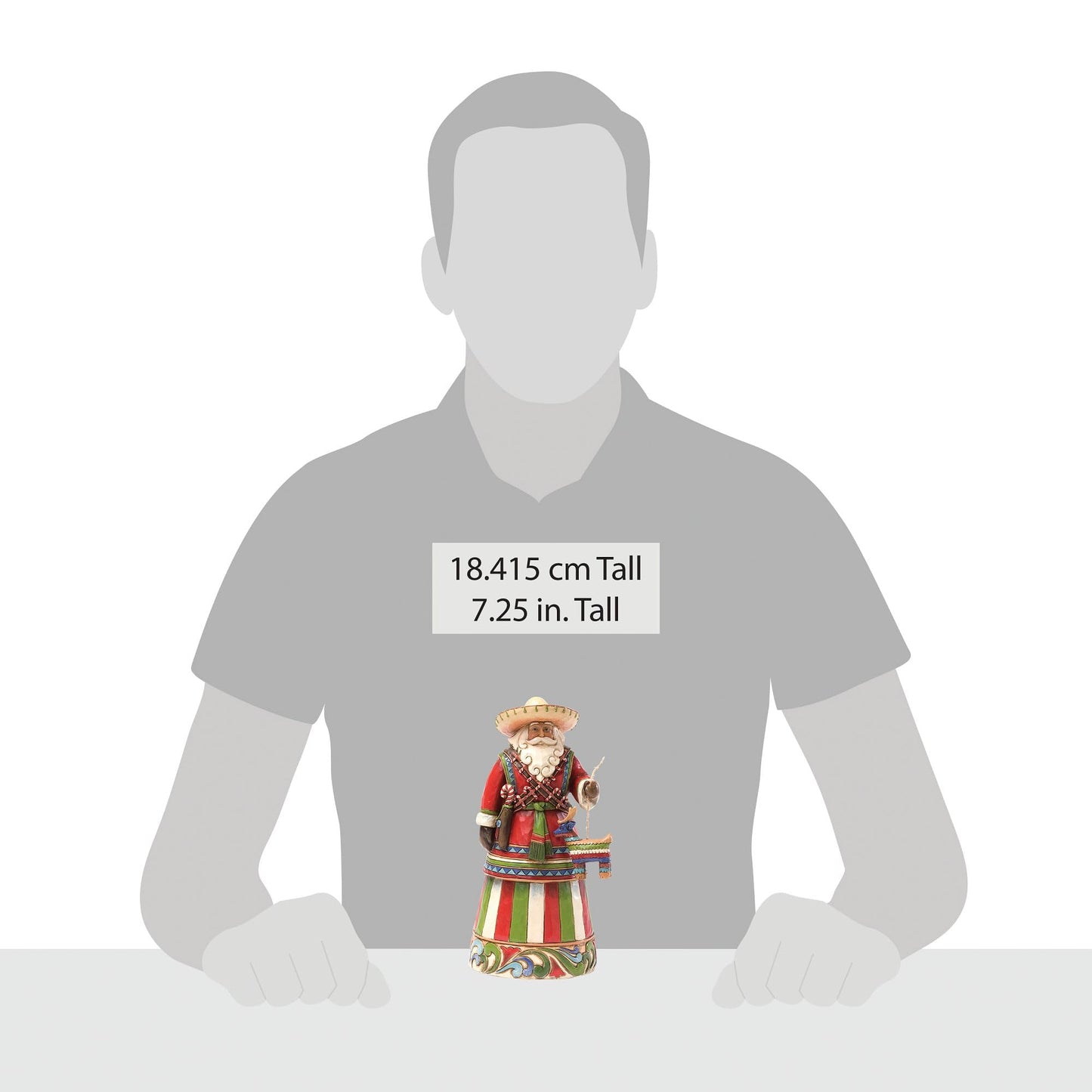 Enesco Jim Shore Heartwood Creek Christmas Around The World Mexican Santa Figurine, 7.25 Inch, Multicolor