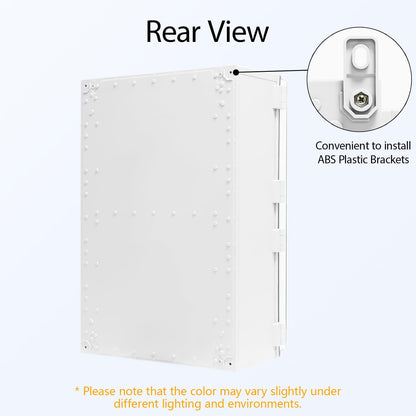 LMioEtool Electrical Box, IP65 Waterproof Dustproof ABS Plastic Enclosure, Outdoor and Indoor Project Box Hinged Clear Cover with Mounting Plate Wall Brackets,Outer Dimension 23.6"x 15.7" x 8.7", Grey