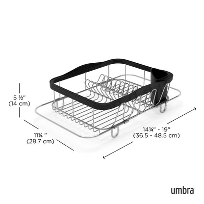 Umbra 1004292-047 Sink Dish Rack, Black Large