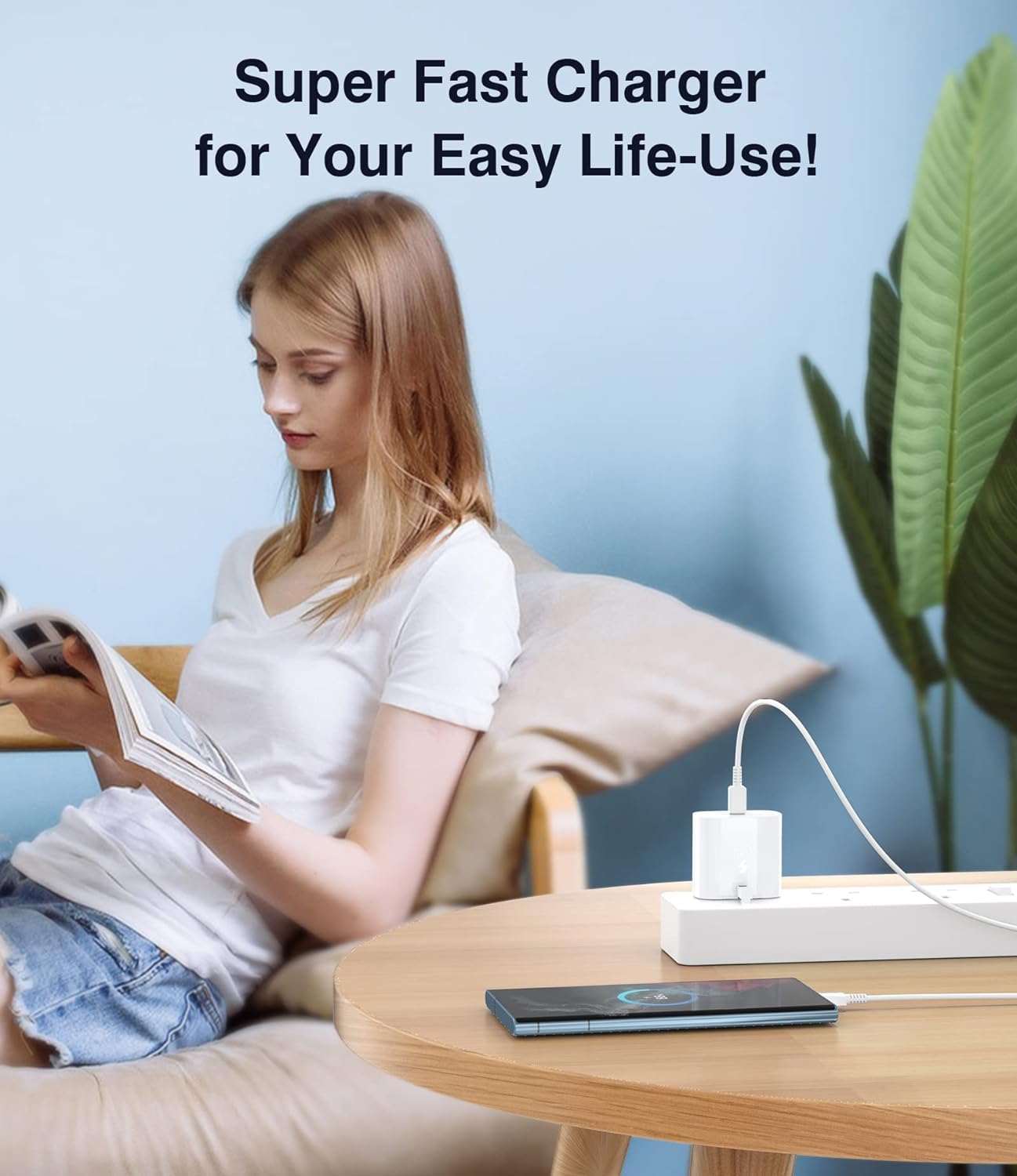 2 PACK 25W Samsung Phone Fast Charger USB C Plug and Cable USBC to Type C 1M for Samsung Galaxy Charging S24/S23 Ultra/S22/S21/S20 FE/A54/A53/A55/A52s/A34/A33/A35/A32/A14/A15/A13/A12/A16/A20E
