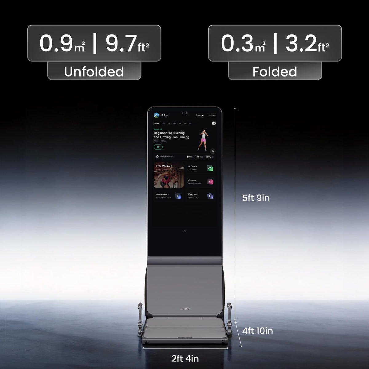 AEKE Smart Home Gym System- Fitness Mirror K1: AI-Powered All-in-One Fitness Machine for Full-Body Strength Training and Personalized Workouts