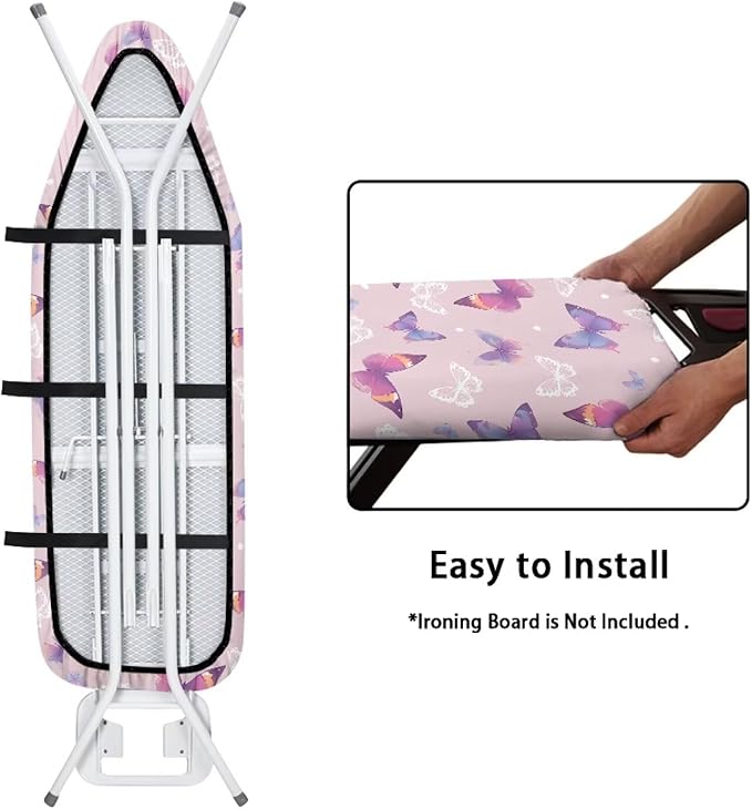Butterfly Design Ironing Board Cover Soft Fabric Cover Heat-Reflective Scorch