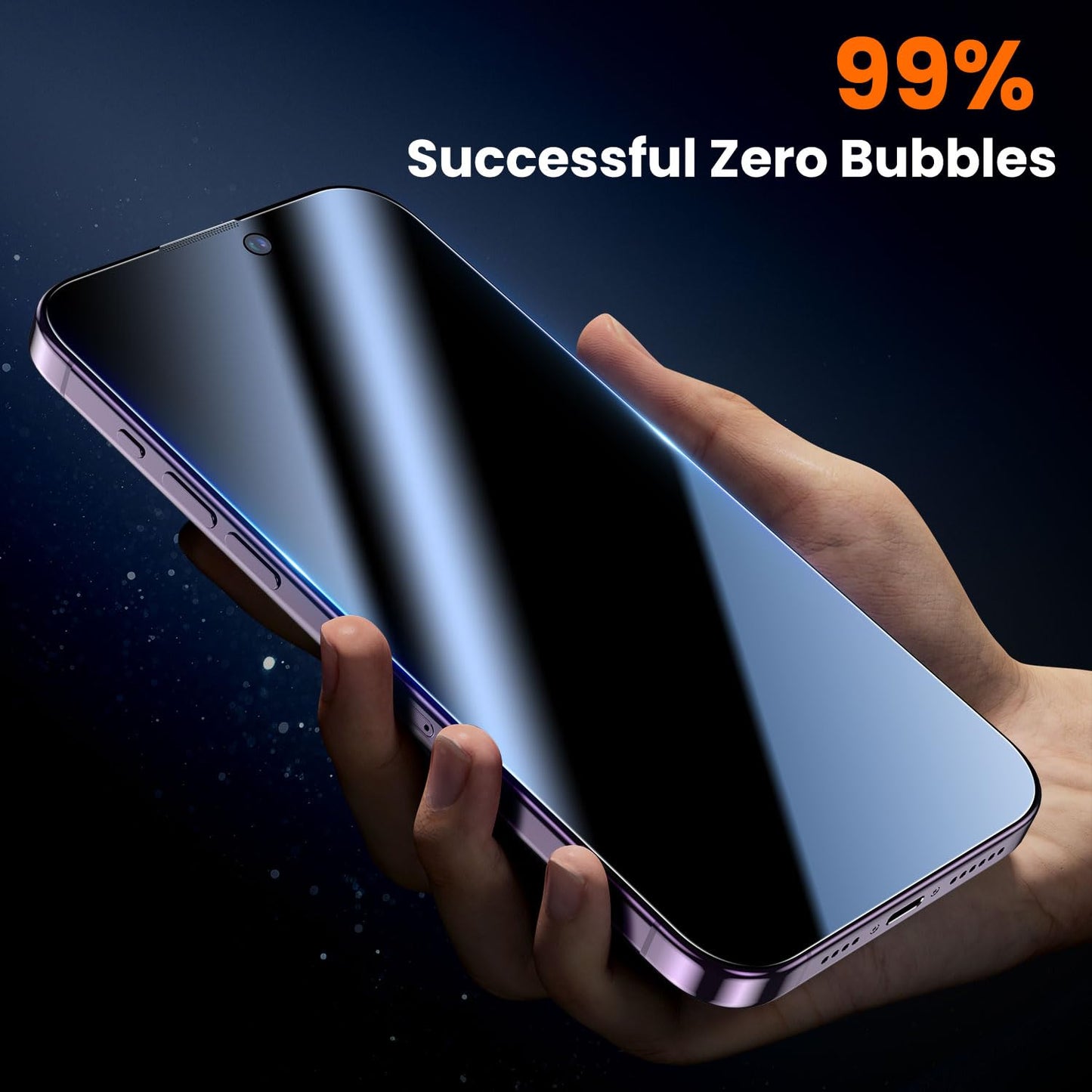 UniqueMe for iPhone 16 Pro Screen Protector - [Military Grade Shatterproof & 9H+ Hardness] Screen Protector 16 Pro Tempered Glass Full Coverage Protection, Easy Installation, 2 Packs