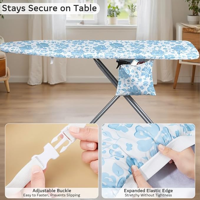 FIOBEE Ironing Board Cover and Pad Extra Thick Iron Board Pad