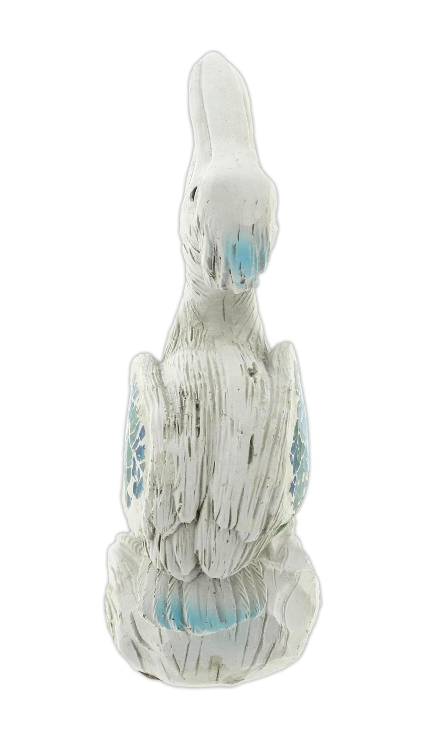 The Bridge Collection Decorative Pelican Figurine - Coastal Bird Sculpture with Mosaic Wing Detail - Nautical Accent Piece for Beach House and Ocean Inspired Decor