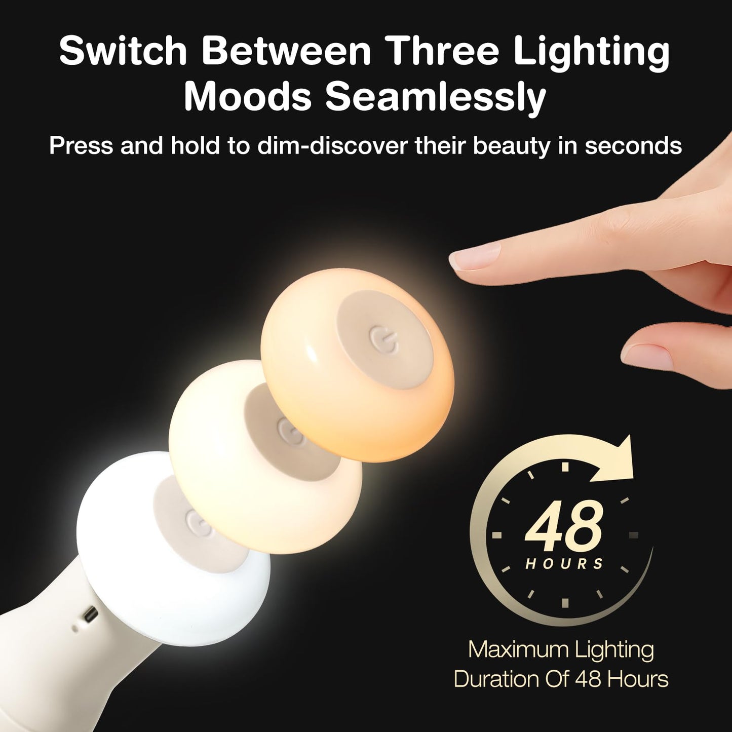 Vucchini Manual Pepper Grinder with Ambient Light 6-level Setting External Adjustable Coarseness Ceramic Salt Grinder Spice Mill for Table,Kitchen,Restaurant,Party,Candlelight Dinner