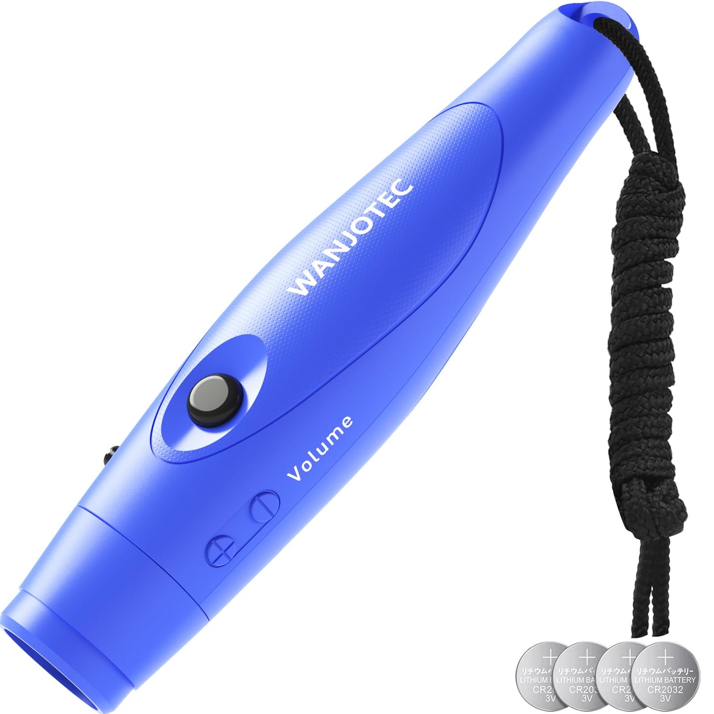 WANJOTEC Electronic Whistle for Teacher Coache, 3 Tones Adjustable 130db Loudest High Volume Handheld Emergency Electric Whistles for Referee, P.E.Outdoor Sports Whistles with Lanyard (Blue)
