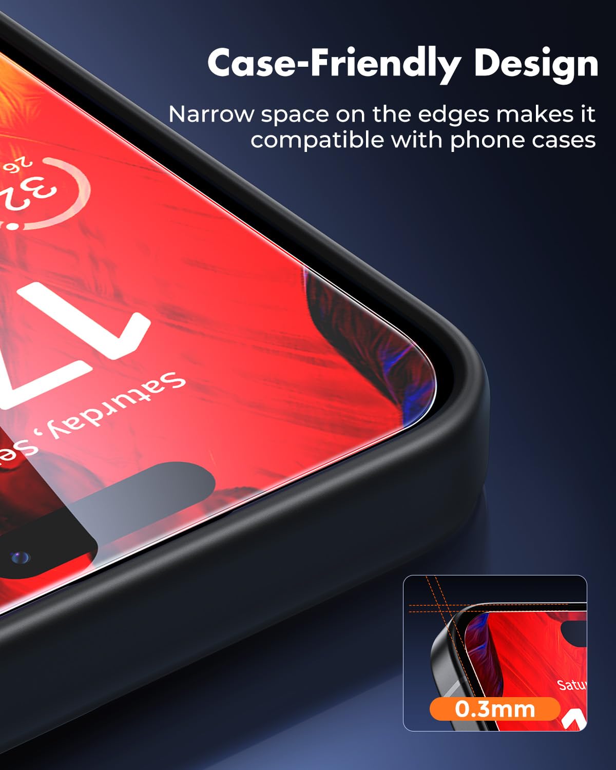 UNBREAKcable 2-Pack Screen Protector for iPhone 16e/13/13 Pro/14, Double Shatterproof Tempered Glass [Easy Installation] [9H Hardness] [99.99% HD] [Case Friendly] for Apple 13 Pro/13/14/16e 6.1 inch