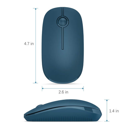 VssoPlor Wireless Mouse, 2.4G Slim Portable Computer Laptop Mouse with Nano Receiver Quiet Silent Optical Mice for Notebook, PC, Laptop, Computer-Black and Gold