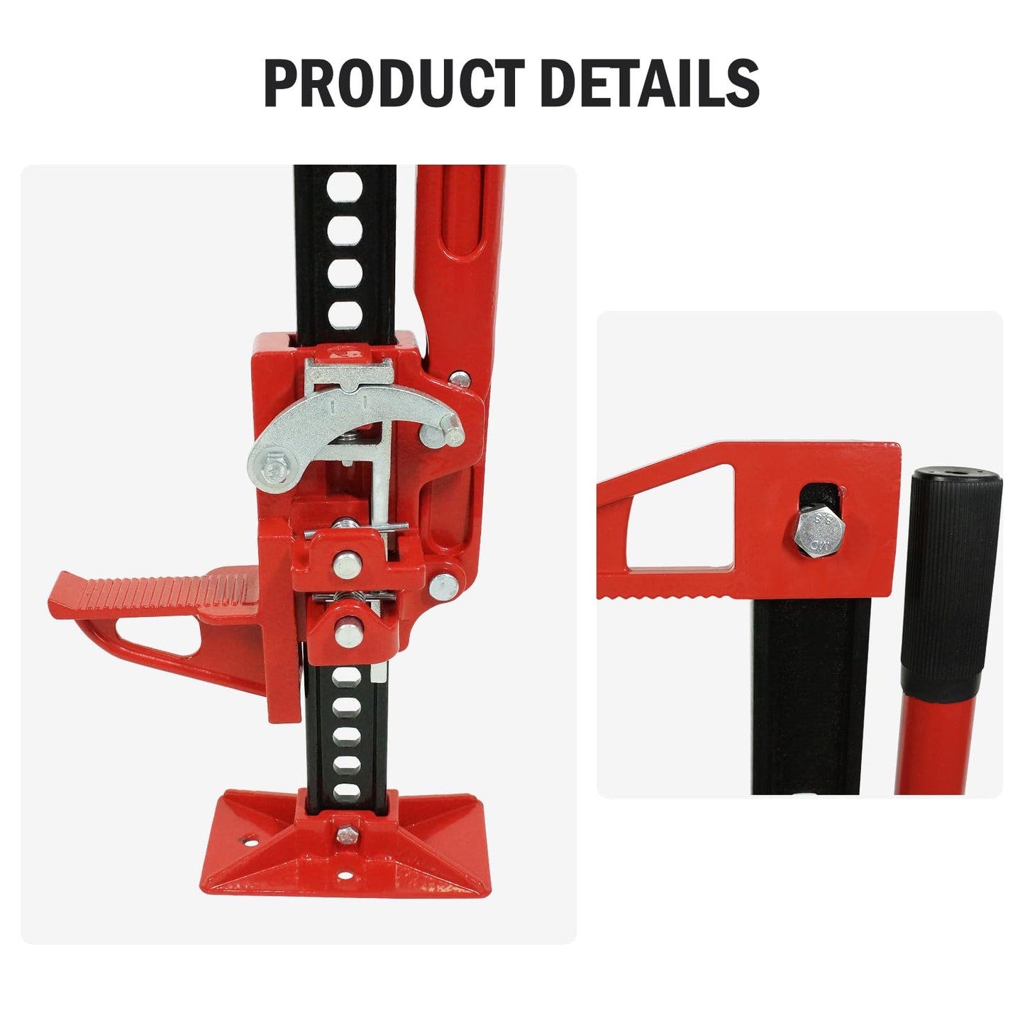 GarveeTech 3 T Farm Jack, 60 in Utility Farm Jack, 6600 LBS Capacity Ratcheting Off Road Utility Jack, Heavy-Duty Farm Jacks Foratv, Utv, SUV, Tractor, Truck, Universal Jack