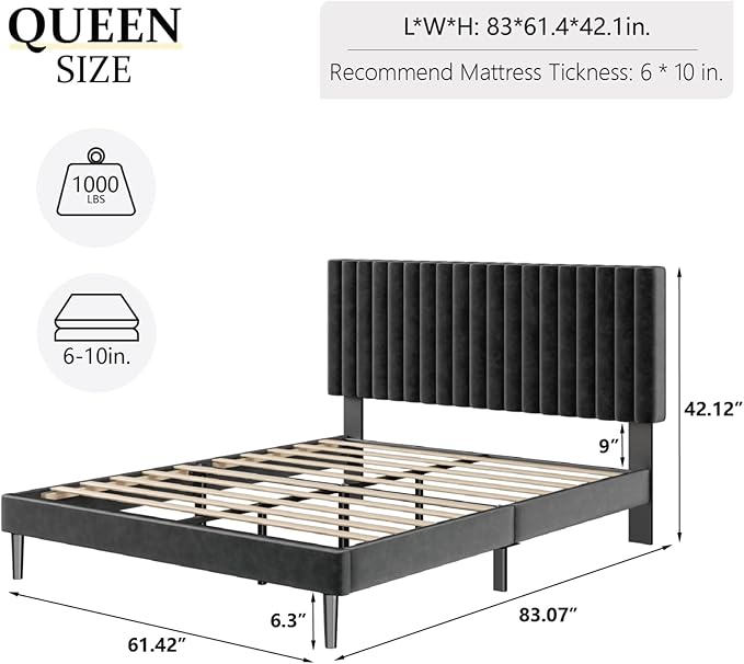 HAOARA Queen Size Platform Bed Frame