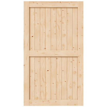 EaseLife 60in x 84in Sliding Barn Door Wood, Interior Doors, DIY Assemblely, Solid Natural Spruce Panelled Slab,Easy Install,Apply to Rooms & Storage Closet,H-Frame