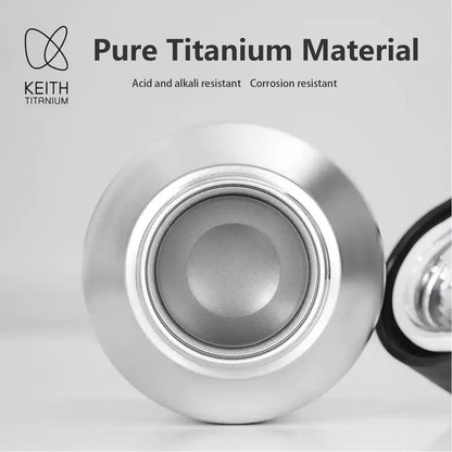 KEITH Titanium Vacuum Insulated Water Bottle, 30.43 fl oz (900 ml), Lightweight Large Capacity Double Walled Hot Travel Flask for Outdoor Camping (Ti3105)