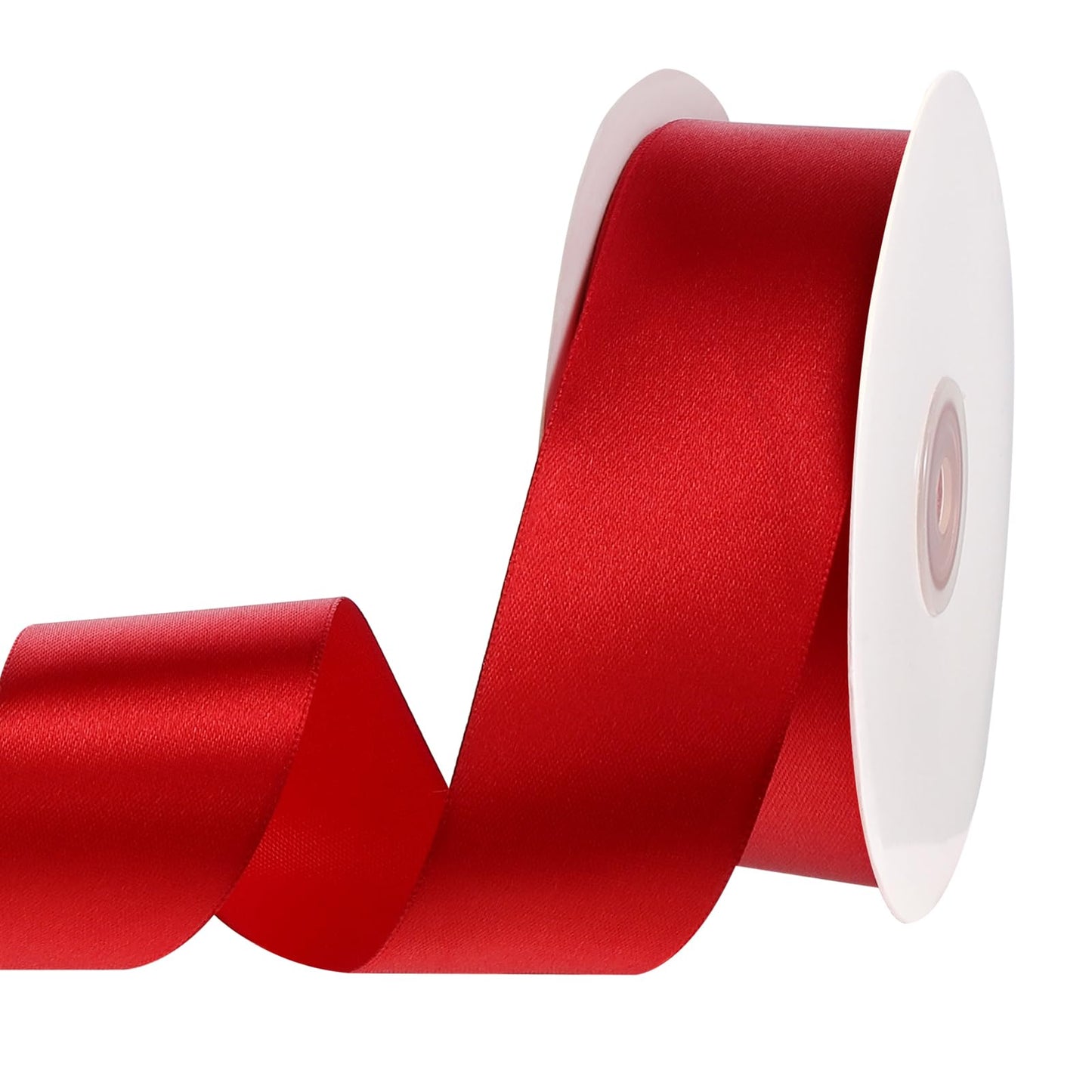 Red Ribbon 60 Yards 1-1/2 Inch Christmas Ribbon Red Satin Ribbons for Gift Wrapping Handmade Roses Wall Dorm Decor Bows Crafts Flower Bouquet Christmas Wedding Party