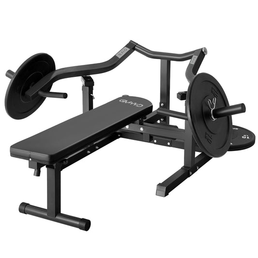 GMWD Chest Press Machine, 1250LBS Bench Press Machine with Independent Converging Arms, Adjustable Flat Incline Bench for Chest, AB Workouts, Shoulder Home Gym Equipment, Black, V1