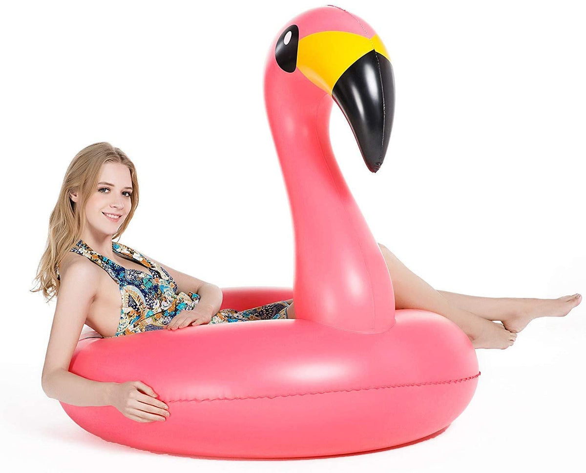 Jasonwell Giant Inflatable Flamingo Pool Floats Party Float Tube with Fast Valves Summer Beach Swimming Pool Lounge Raft Decorations Toys for Adults & Kids