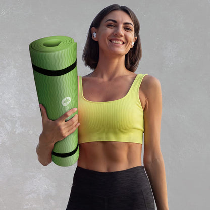GYMENIST Thick Exercise Yoga Floor Mat Nbr 24 X 71 Inches, Great for Camping Cardio Workout Pilates Gymnastics