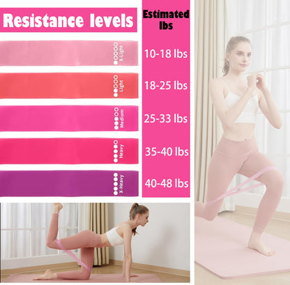 14" Pilates Ring Circle Fitness Set of 17 Equipment Accessories Workouts Includes Pilates Ball Magic Circle Yoga Ring Knee Pads and Resistance Bands for Women Set Gift for Women Weight Loss (Purple)