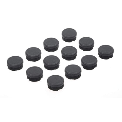 12Pcs Round Plastic Plug, End Caps for Tubing Pipe ID 16-18.4mm & OD 3/4 Inch (20mm), Steel Furniture Foot Table Chair Leg End Insert Plug Cap Covers Protector, Bar Stool Glides, Fence Plugs