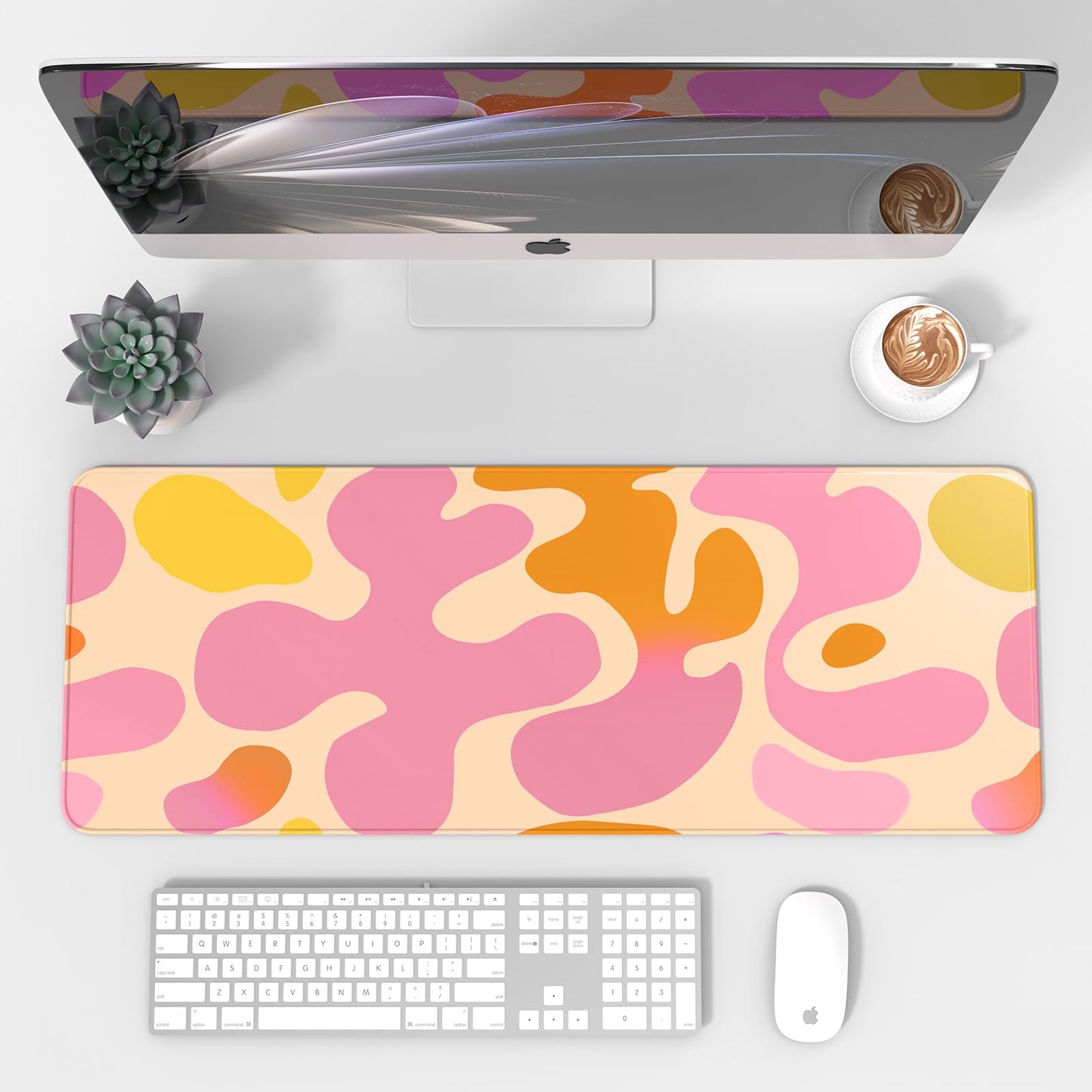 EFISH Japanese Mouse Pad (800 * 300 * 3 MM) Extended Large Mouse Mat Desk Pad, Stitched Edges Mousepad,Non-Slip Rubber Base,XL Gaming Mouse Pad for Office & Home
