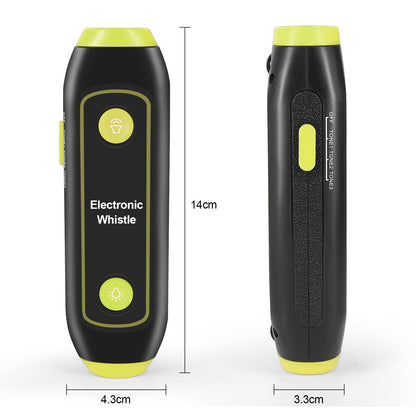 LANRU Electronic Whistle Handheld Electric Whistle with Lanyard Light Flashlight for Coaches Referees P.E. Teacher