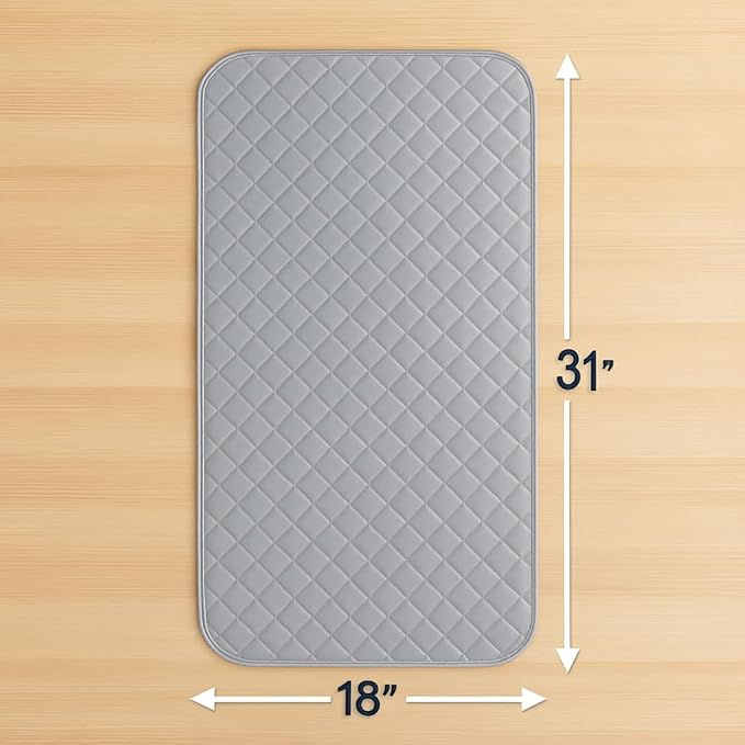 Magnetic Portable Ironing Mat 18" x 31" – Quilted Heat-Resistant Ironing Blanket