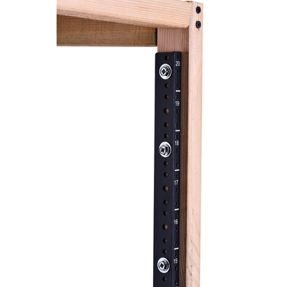 RackPath 20U Vertical Server Rack Rail Pair Kit, DIY Rack Build, 12-24 Screws x80