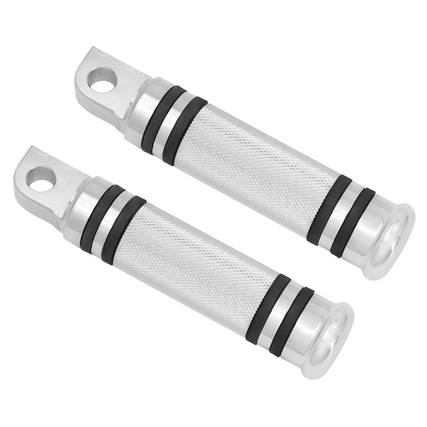 HDBUBALUS Motorcycle Foot Pegs Rest Compatible with Harley Sportster Dyna Touring Male Mount Footpegs Footrest Pedal Chrome