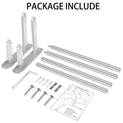 Towel Rack for Bathroom, Double Towel Bar 24Inch, Stainless Steel Bathroom Towel Holder, Double Towel Hanger Wall Mounted Towel Rod, Bathroom Towel Rack(Brushed Nickel)