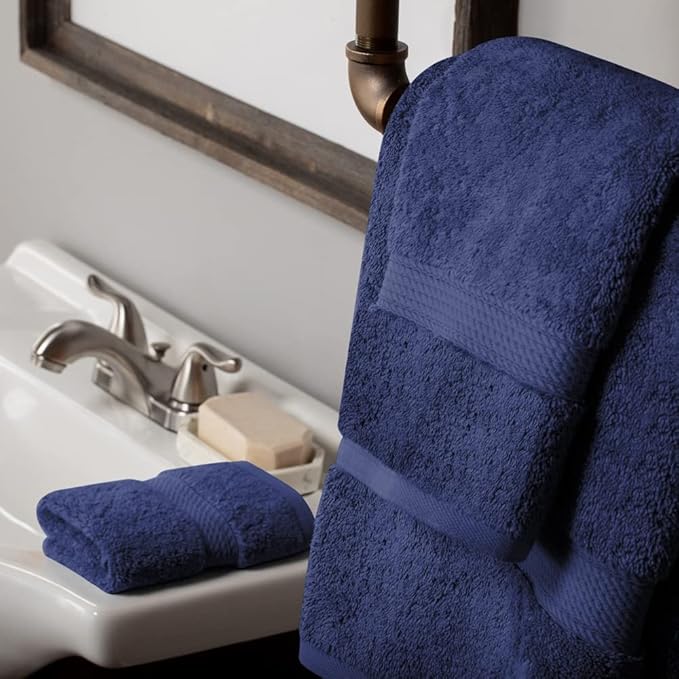 SUPERIOR Egyptian Cotton Pile 3 Piece Towel Set, Includes 1 Bath, 1 Hand