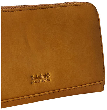 Timberland Women's Leather RFID Zip Around Wallet Clutch with Wristlet Strap, Wheat (Nubuck), One Size