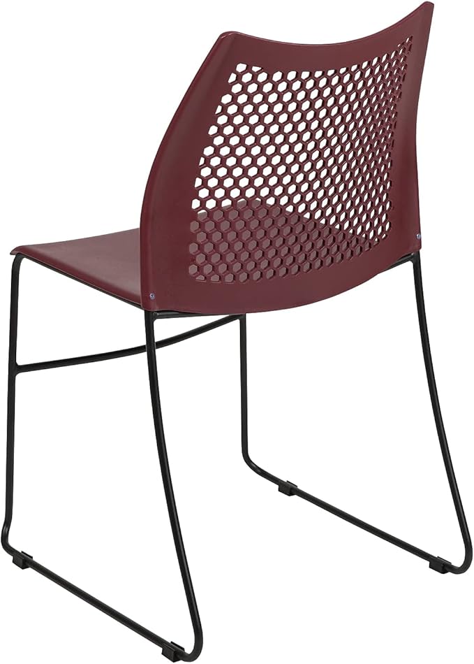 Flash Furniture HERCULES Series 5 Pack 661 lb. Capacity Burgundy Stack Chair