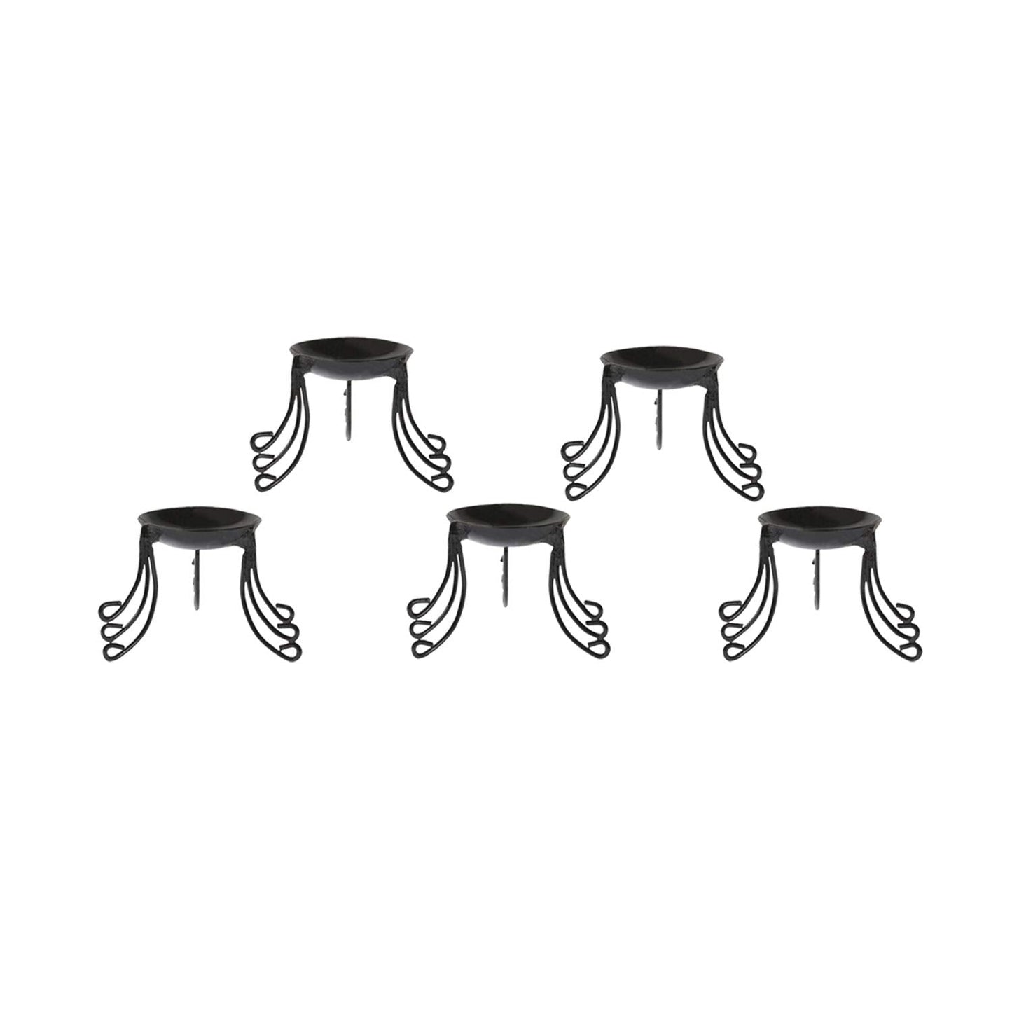 Lalhaveli Candle Holder Bedroom Décor Set of 5 Pcs Tea Light Candle Holder Stand Wrought Iron (2X2X2.5 Inch)