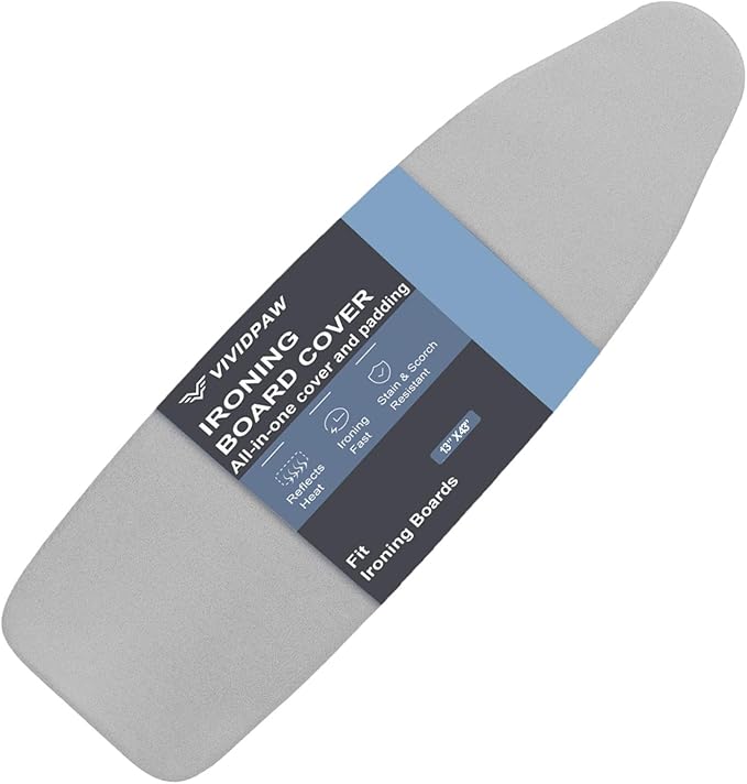 Ironing Board Cover and Pad, Small Size 13x43, Thick Padding, Elastic Edge