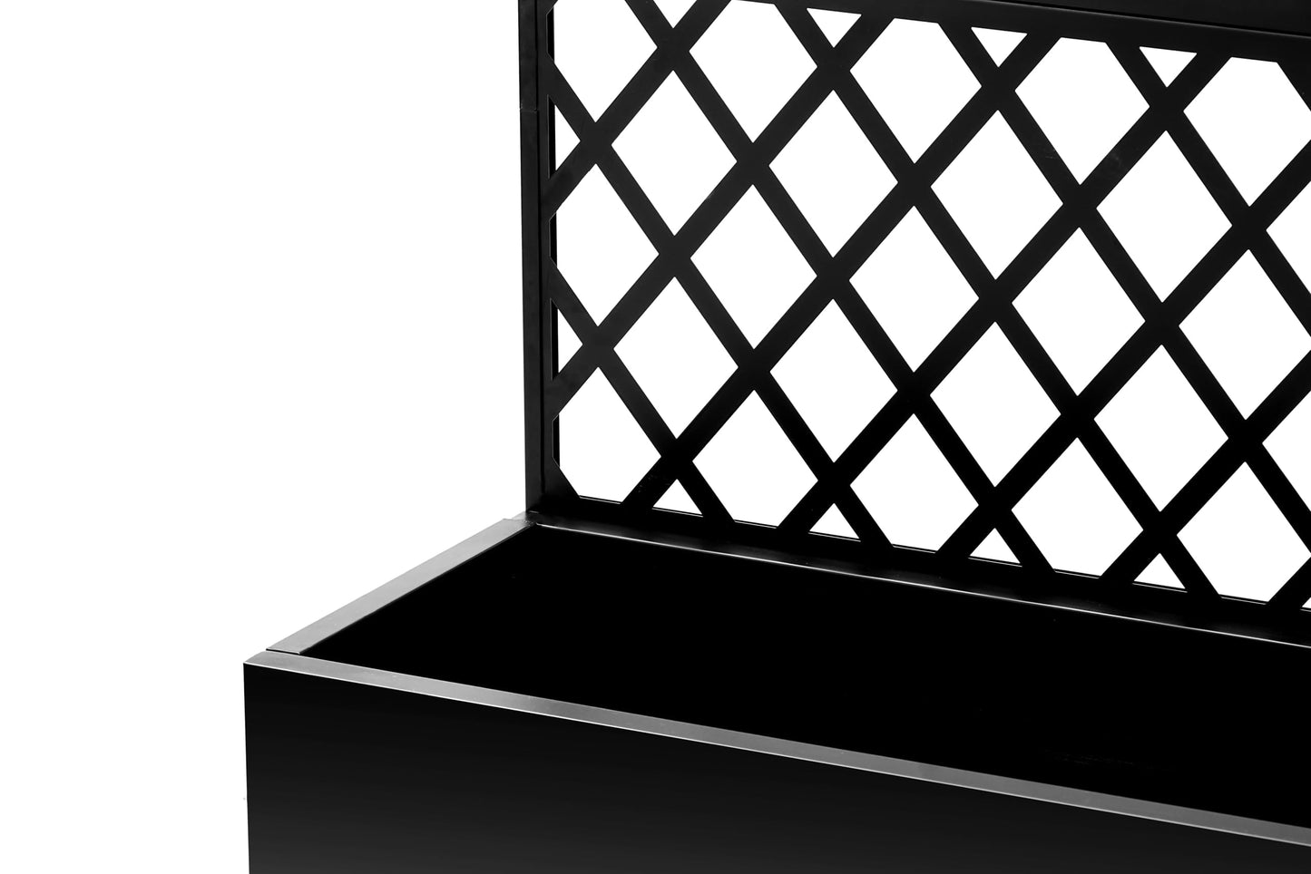 STMHOM Mobile Galvanized Steel Raised Garden Bed Kit with Trellis and Privacy Screen, 71"x35"x16" Planter Box on Wheels for Vegetables, Vines, Patio, Deck, Yard, Black