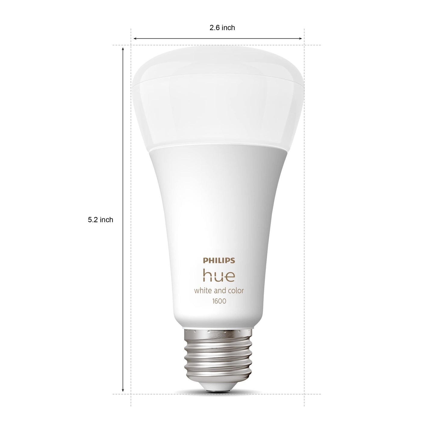 Philips Hue Smart 100W A21 LED Bulb - White and Color Ambiance Color-Changing Light - 4 Pack - 1600LM - E26 - Indoor - Control with Hue App - Works with Alexa, Google Assistant and Apple Homekit.