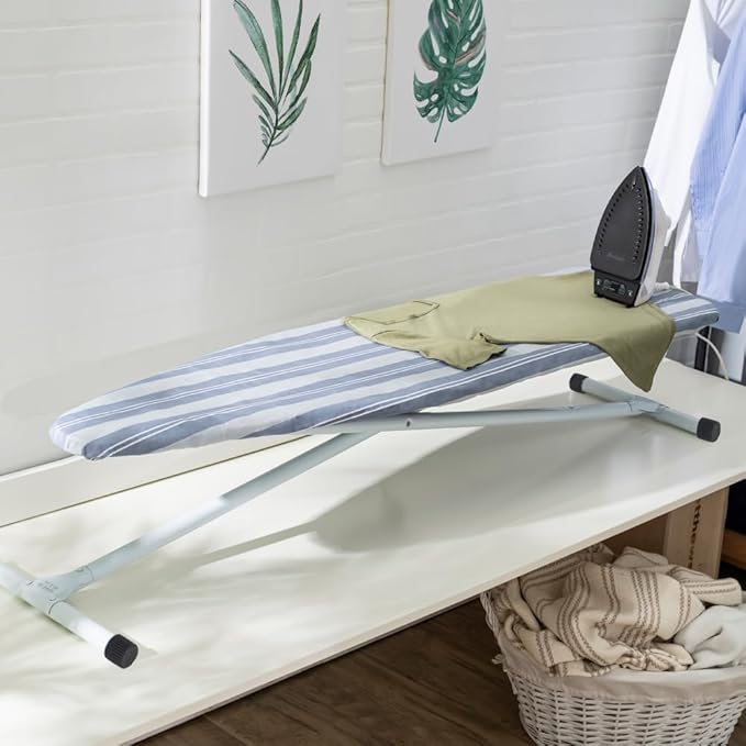 Full Size Ironing Board with Cover & Pad – USA-Made with Enhanced Grip Feet