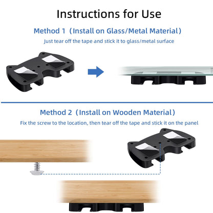Mcbazel Under Desk Mount for Xbox Series X/S, Xbox One X/S, Xbox One, Xbox 360, Switch Pro Controller, Table Stand Holder Compatible with Xbox and Switch Pro Controller - Black