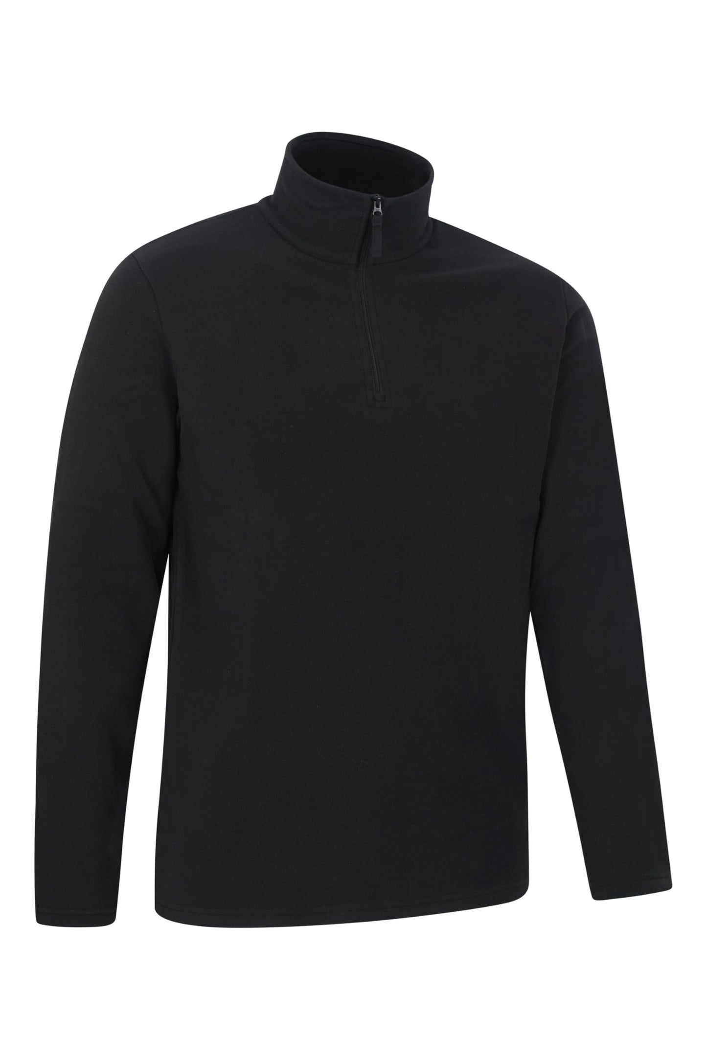 Mountain Warehouse Camber II Mens Half-Zip Fleece - Lightweight & Quick Dry Microfleece - Autumn, Winter, Outdoors Black L