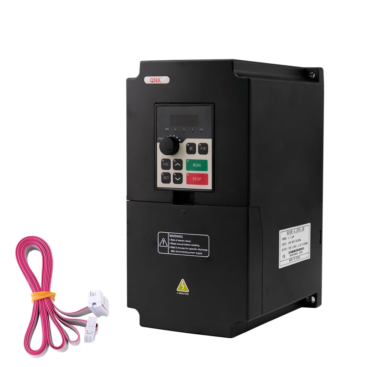 QNK 5.5KW 7.5HP 380V AC 12.5A VFD Converter Single to 3 Phase Inverter Variable Frequency Drive for CNC Spindle Motor Speed Controller