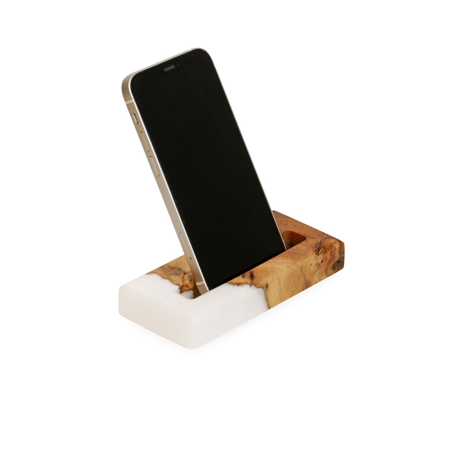 RWA Business Card Holder for Desk – Elegant Office Desk Decor Organizer for Men Women – Slim Square Card Stand Display Index Credit Card Holder – Professional Desktop Accessory, ORIGIN white