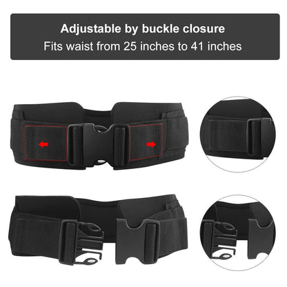 HYVAWO Waist Belt Neoprene Padded Gym Pulley Strap with Rings for Cable Machines Fitness Exercise Speed Agility Resistance Training