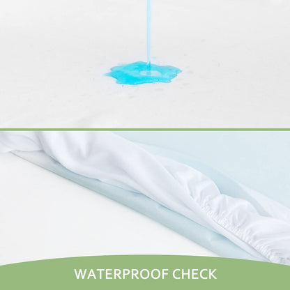 Waterproof Mattress Protector Twin Size, Skin Friendly and Breathable Twin Mattress Cover for Kids, Viscose Jersey Mattress Pad with 14" Deep Pocket,10 Pack