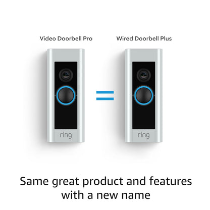 Ring Wired Doorbell Plus - Upgraded, with added security features and a sleek design (existing doorbell wiring required)