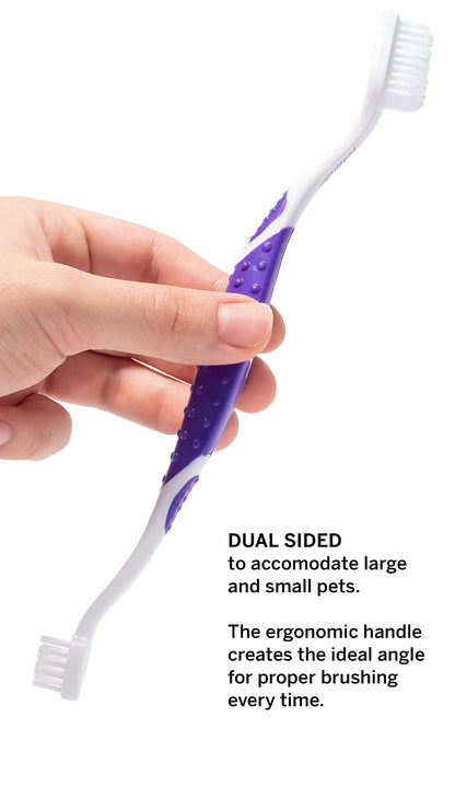 petsmile Professional Pet Toothbrush - Patented 45 Degree Cat & Dog Toothbrush for Small & Large Animals - Pet Accessories for Dental Care - VOHC Approved Teeth Cleaning - Dog Toothpaste Not Included