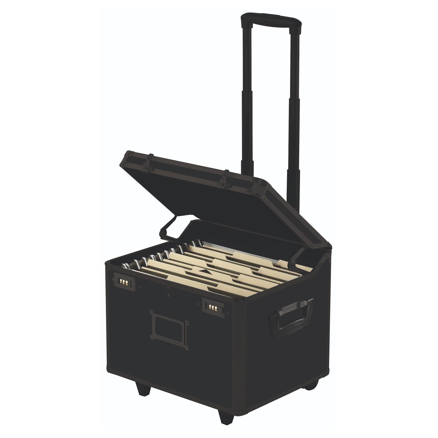 Vaultz Locking Mobile File Chest, Letter/Legal Files, 17.5" X 15.5" X 14.5", Black
