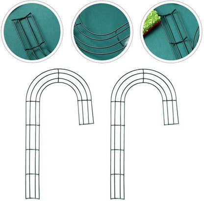 SOHAIL Candy Cane Shaped Wire Wreath Frame,Metal Floral Flower Wreath Frames Form J Letter Making Rings for DIY Christmas New Year Party Home Outdoor Ornaments Decor (16 inch,2PCS)