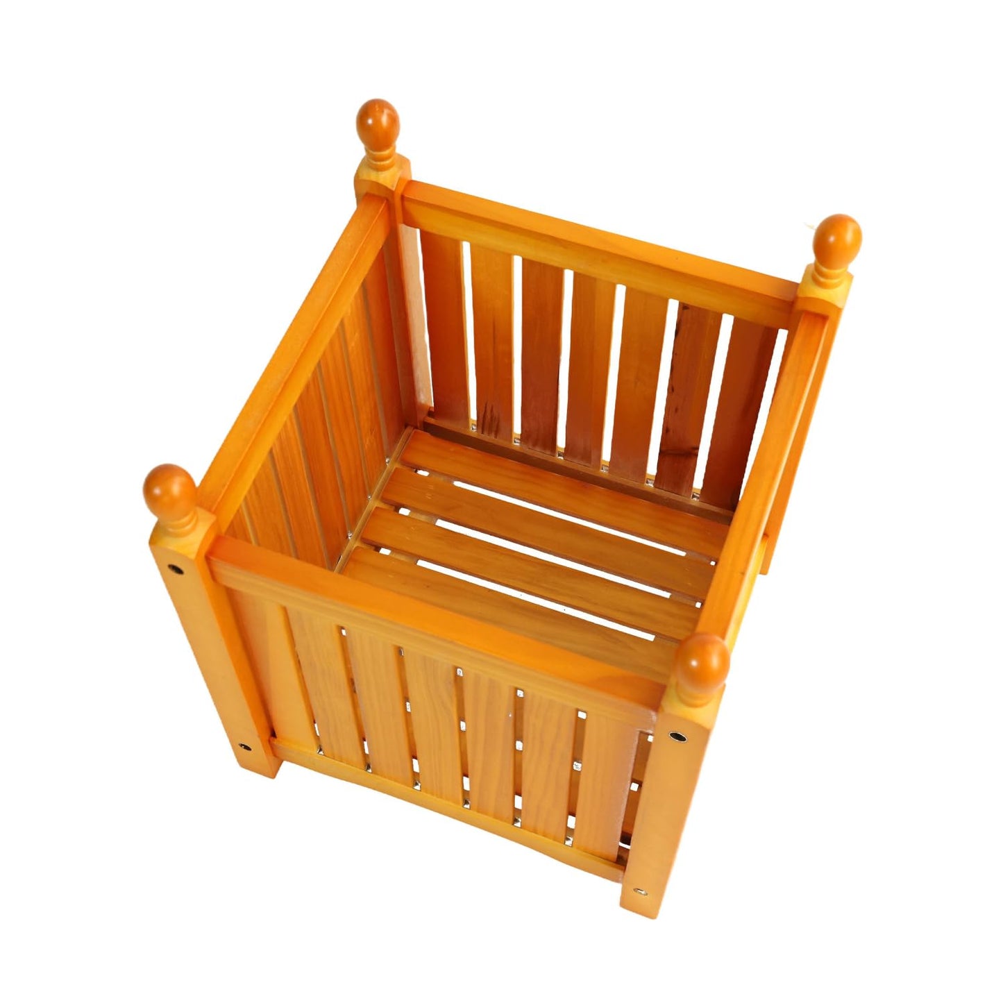 Geelife Wooden Outdoor Square Planter Box for Garden, Porch & Patio - Teak