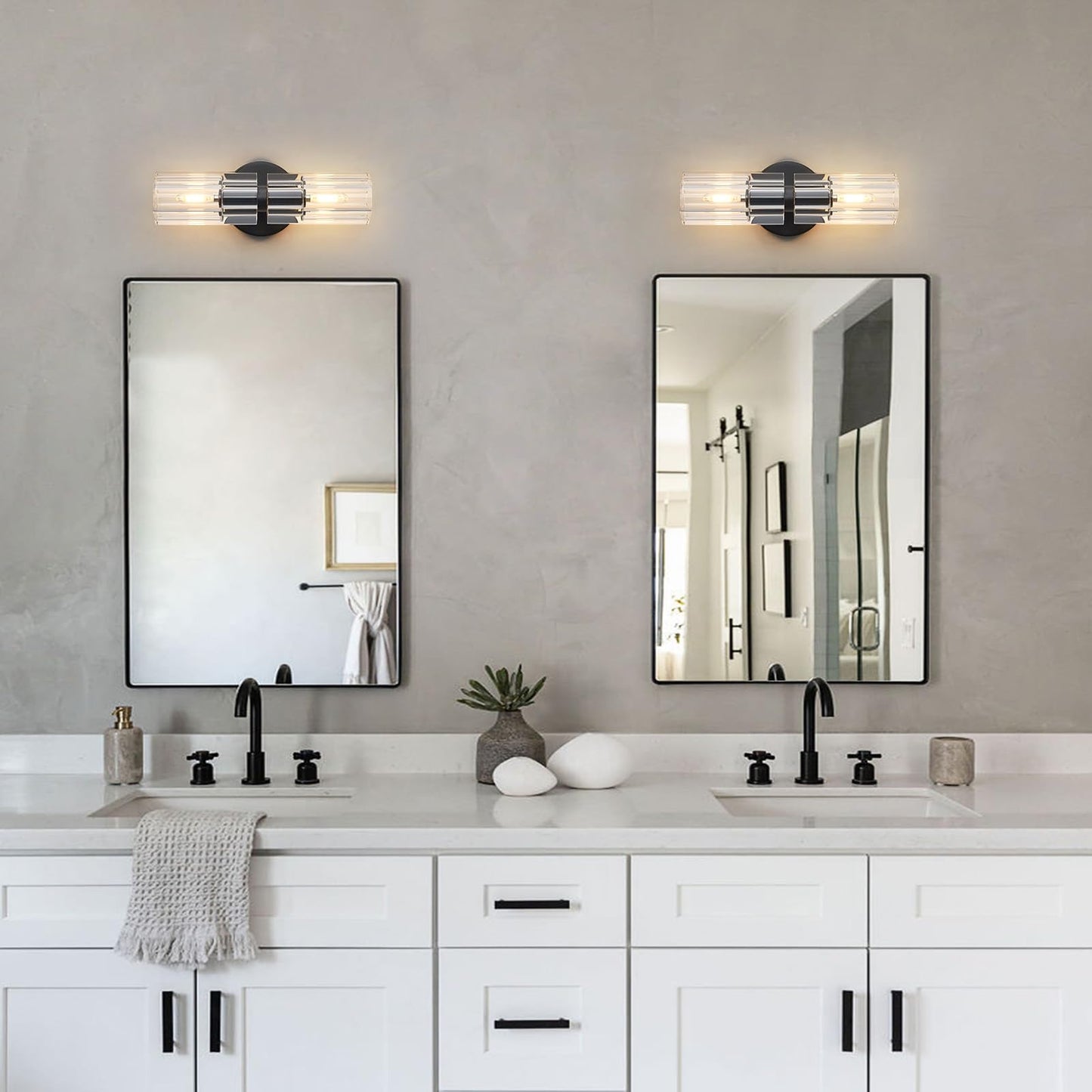 SHEKAITAO Crystal Wall Sconces Set of Two, 13" Modern Brass Sconces Lighting with K9 Crystal Lampshade,Indoor Wall Sconce Bedroom Wall Light Fixtures for Living Room Bathroom Hallway Stairs Entryway