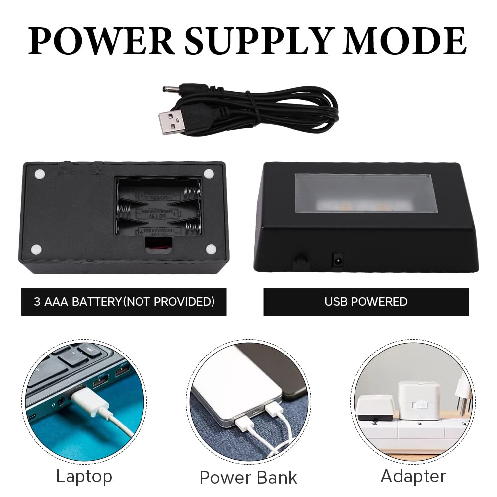 2 Pack LED Light Stand Base, 7 Color Rectangle Display Pedestal Lighted Box